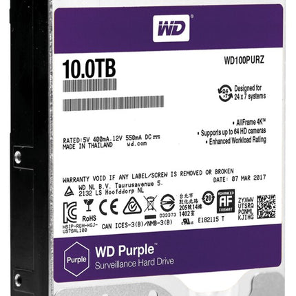 DISQUE DUR 10 TO WESTER DIGITAL PURPLE